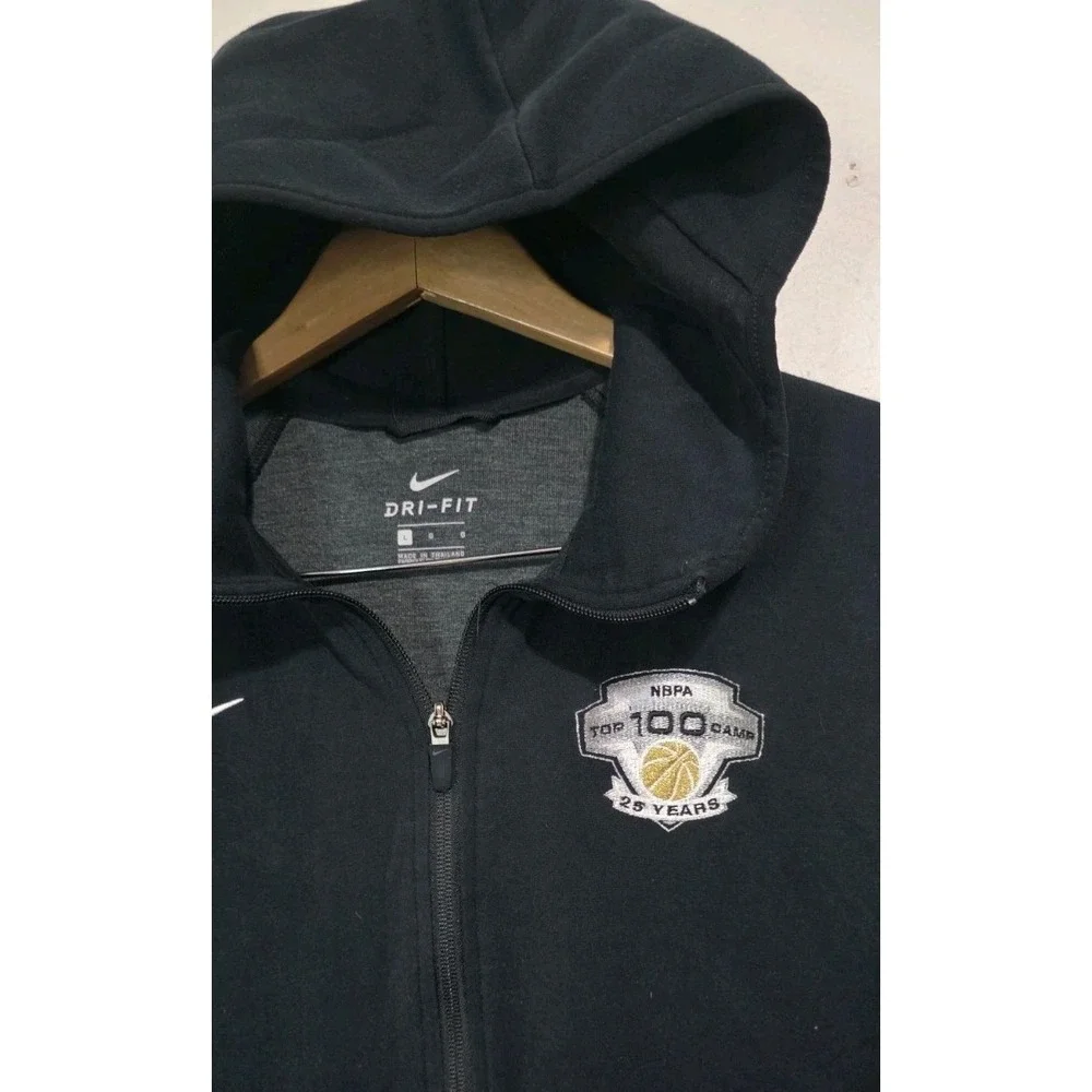 Nike NBPA Top 100 Camp Men L Full Zip‎ Up Jacket Hoodie Basketball EUC